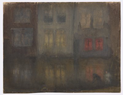 Nocturne: Black and Red-Back Canal, Holland av James Abbott McNeill Whistler