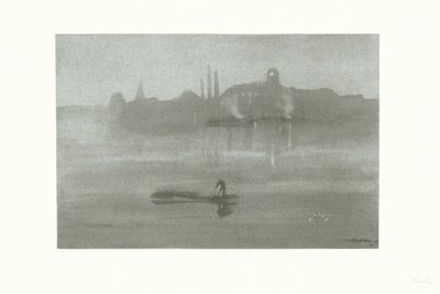 Nocturne: The River at Battersea av James Abbott McNeill Whistler