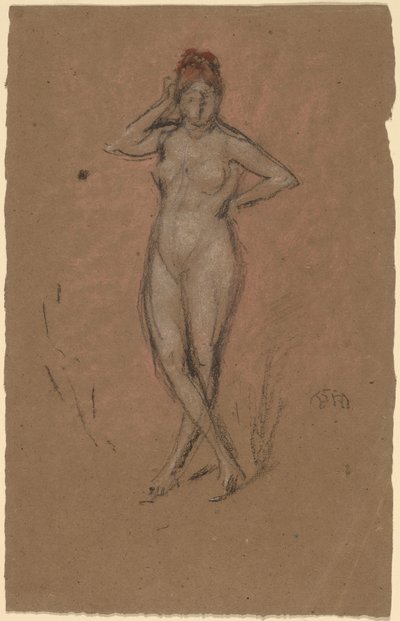 Nud în picioare cu picioarele încrucișate norvegiană av James Abbott McNeill Whistler