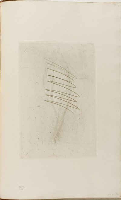 Naken kvinne stående, hånd på hoften av James Abbott McNeill Whistler