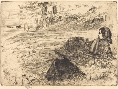Barnepike og barn av James Abbott McNeill Whistler