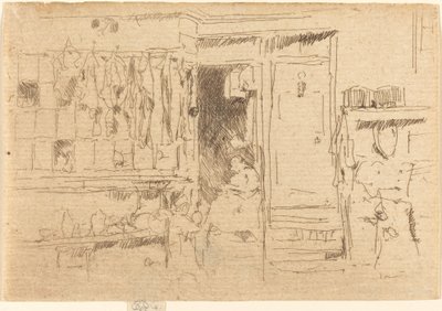 Gammelklesbutikk, No.I av James Abbott McNeill Whistler