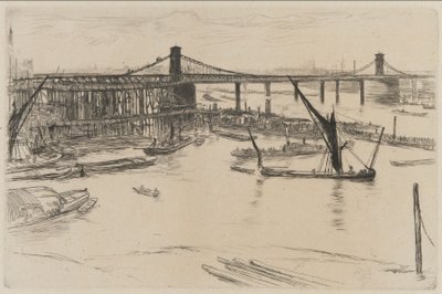 Old Hungerford Bridge av James Abbott McNeill Whistler