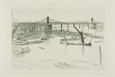 Old Hungerford Bridge av James Abbott McNeill Whistler