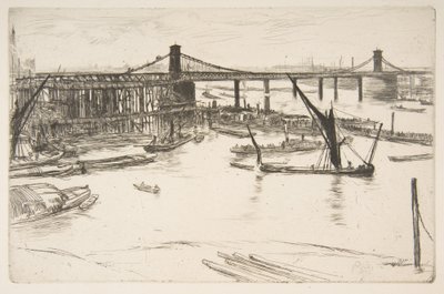 Gamle Hungerford Bridge av James McNeill Whistler