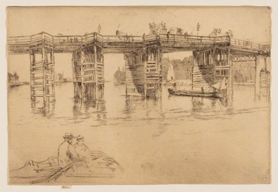 Gamle Putney Bridge av James Abbott McNeill Whistler