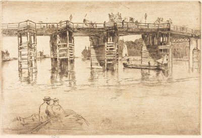 Gamle Putney Bridge av James McNeill Whistler