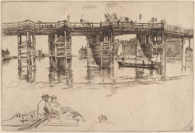 Gamle Putney Bridge av James McNeill Whistler