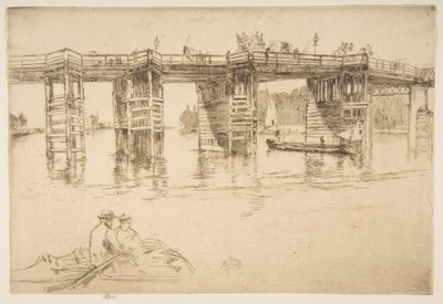 Gamle Putney Bridge av James McNeill Whistler