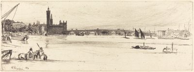 Old Westminster Bridge av James Abbott McNeill Whistler