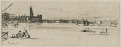 Old Westminster Bridge av James Abbott McNeill Whistler