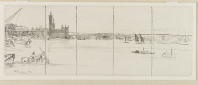 Old Westminster Bridge av James Abbott McNeill Whistler