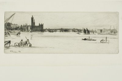 Old Westminster Bridge av James Abbott McNeill Whistler