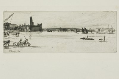 Old Westminster Bridge av James Abbott McNeill Whistler