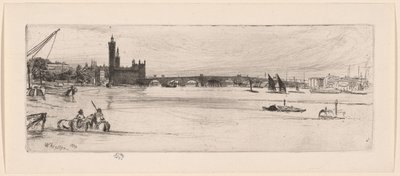 Old Westminster Bridge av James Abbott McNeill Whistler