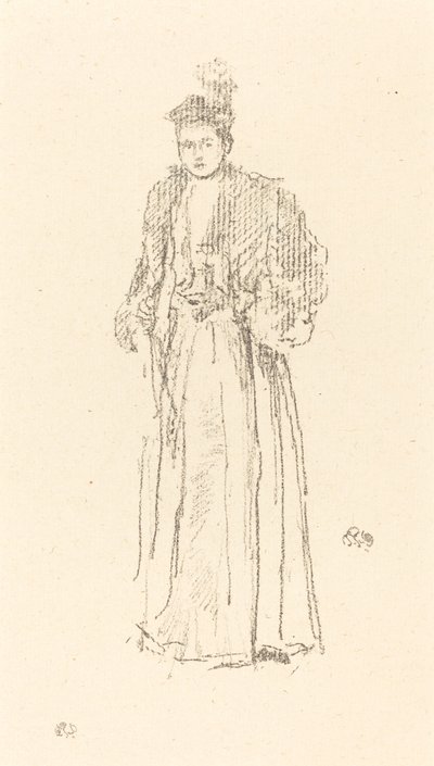 Portrettstudie: Frøken Charlotte R. Williams av James Abbott McNeill Whistler