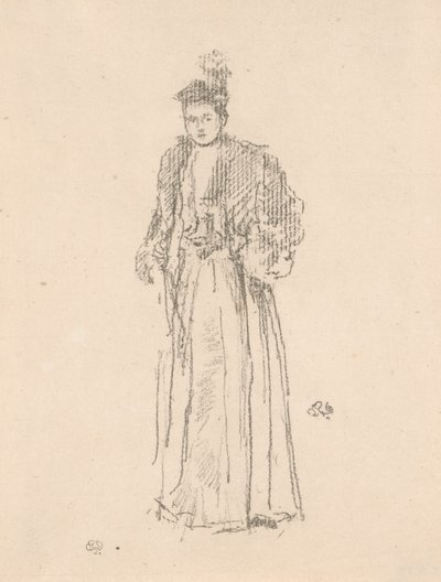Portrettstudie: Frøken Charlotte R. Williams av James Abbott McNeill Whistler