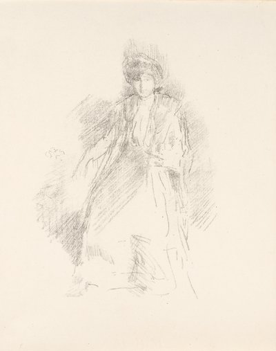 Portrett av en ung kvinne med hatt [frøken Seaton] av James Abbott McNeill Whistler