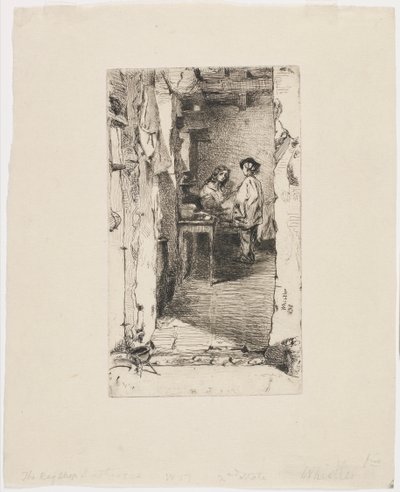 Rag Pickers, Mouffetard District, Paris av James Abbott McNeill Whistler