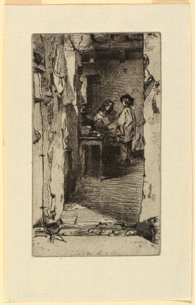 Rag Pickers, Mouffetard District, Paris av James Abbott McNeill Whistler