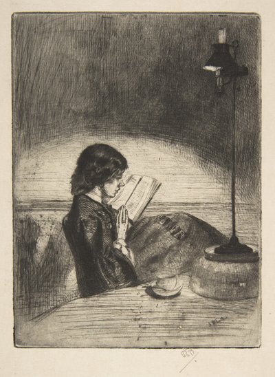 Lesing ved lampelys av James McNeill Whistler