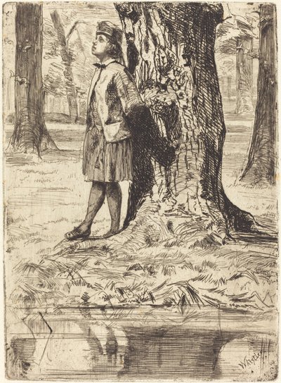 Seymour står under et tre av James Abbott McNeill Whistler