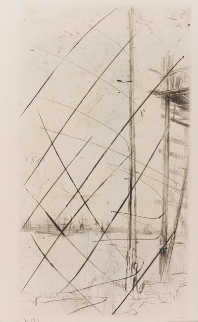 Shipbuilder's Yard, Liverpool av James Abbott McNeill Whistler