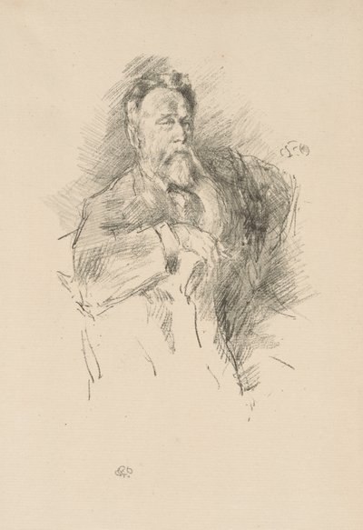 Skisse av William E. Henley av James Abbott McNeill Whistler