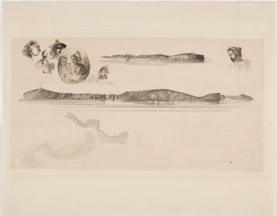 Skisser på Kystundersøkelsesplaten av James Abbott McNeill Whistler