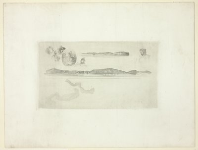 Skisser på Kystundersøkelsesplaten av James Abbott McNeill Whistler