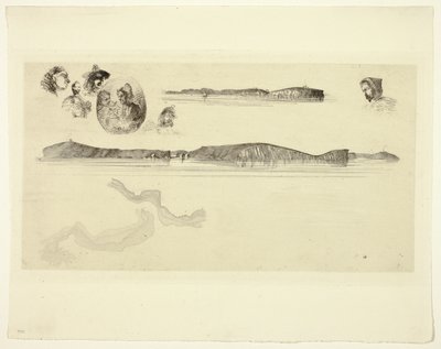 Skisser på Kystundersøkelsesplaten av James Abbott McNeill Whistler