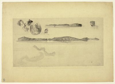 Skisser på Kystundersøkelsesplaten av James Abbott McNeill Whistler