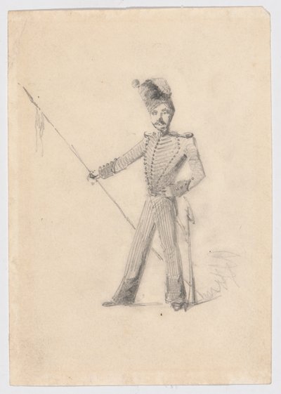 Soldat med Lance av James Abbott McNeill Whistler