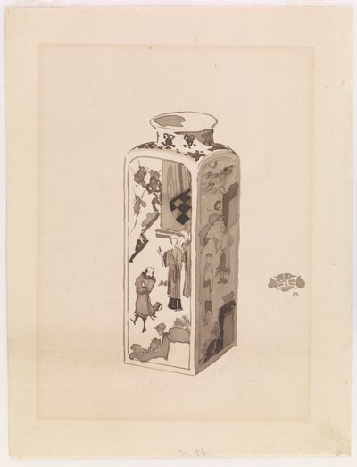 Firkantet beholder med ekspanderende hals av James Abbott McNeill Whistler