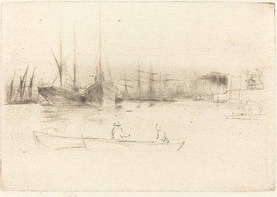 Dampbåter utenfor tårnet av James Abbott McNeill Whistler