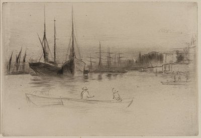 Dampbåter utenfor tårnet av James Abbott McNeill Whistler