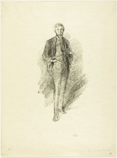 Studie: Joseph Pennell av James Abbott McNeill Whistler