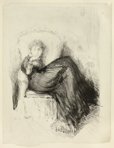 Studie: Maud Sittende av James Abbott McNeill Whistler