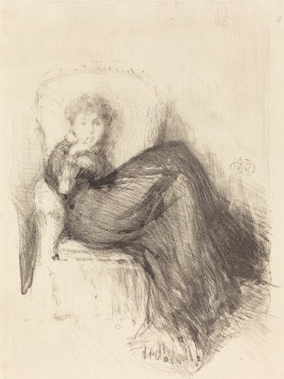 Studie: Maude Sittende av James Abbott McNeill Whistler