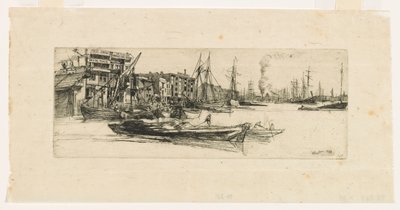 Thames Warehouses av James Abbott McNeill Whistler