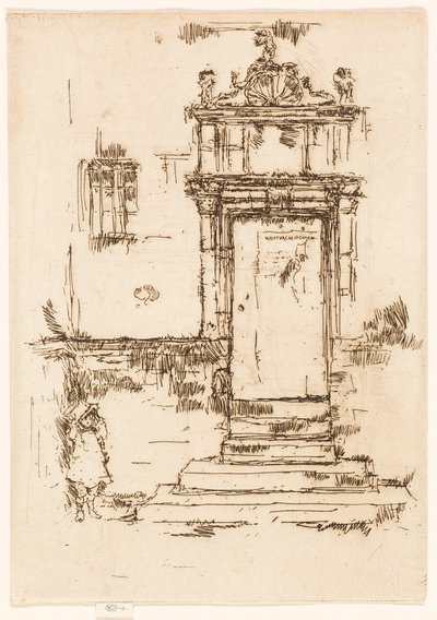 Døren til kapellet, Montrésor av James McNeill Whistler