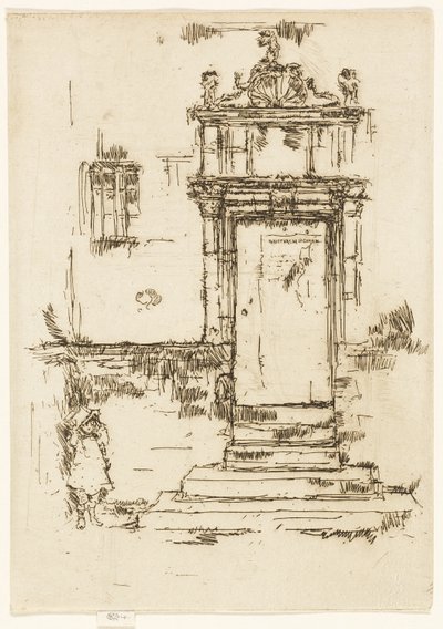 Døren til kapellet, Montrésor av James Abbott McNeill Whistler