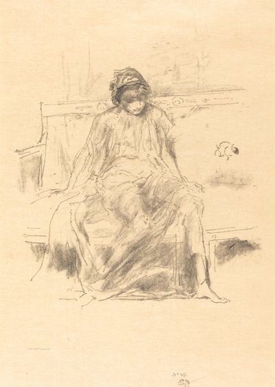 Den draperte figuren, sittende av James Abbott McNeill Whistler