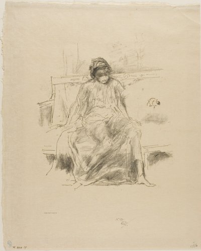 Den draperte figuren, sittende av James Abbott McNeill Whistler