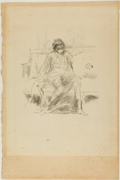 Den draperte figuren, sittende av James Abbott McNeill Whistler