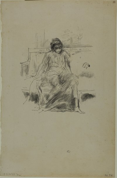 Den draperte figuren, sittende av James Abbott McNeill Whistler