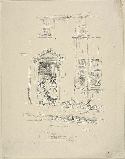Den lille døråpningen, Lyme Regis av James Abbott McNeill Whistler