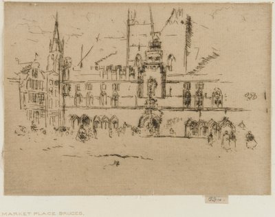 Markedet, Brugge av James Abbott McNeill Whistler