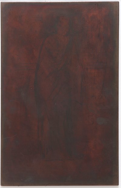 Modellen hviler: Trykkplate/blokk av James Abbott McNeill Whistler