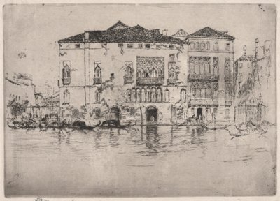Palassene, fra det første Venezia-settet (Venezia, en serie med tolv etsninger) av James Abbott McNeill Whistler